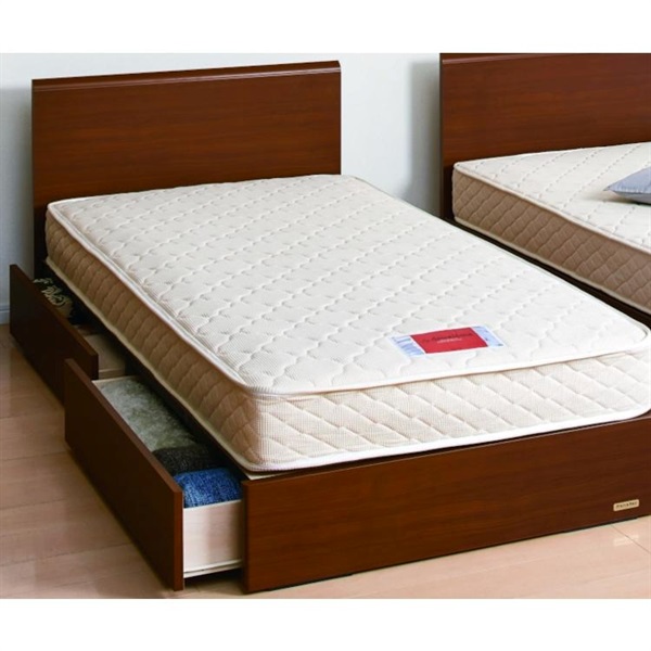 フランスベッド 木製ベットフレーム HN-15（引出付き）+ポケットコイル