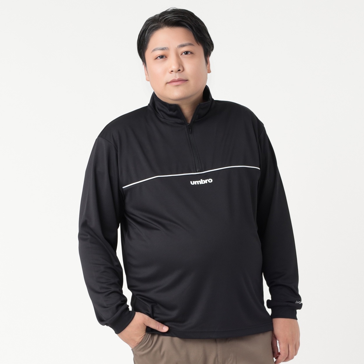 大きいサイズ UMBRO DRY ハーフジップTシャツ メンズ | イオンスタイル