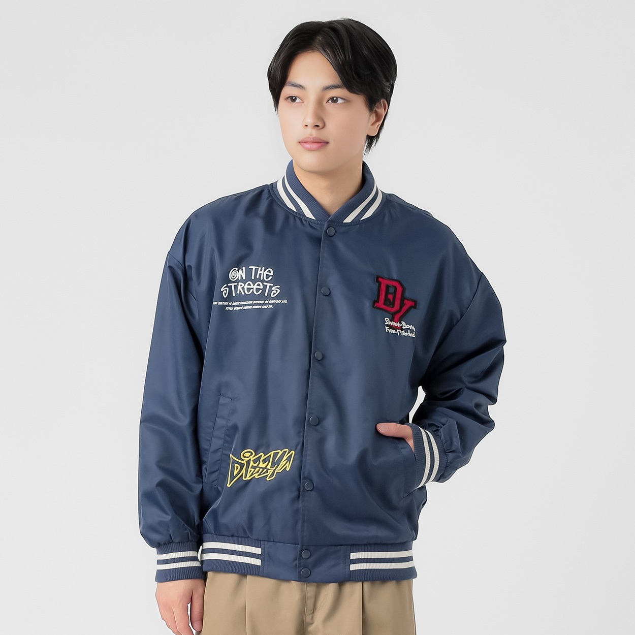 DIZZY合繊スタジャン メンズ Doublefocus(ダブルフォーカス) | イオン