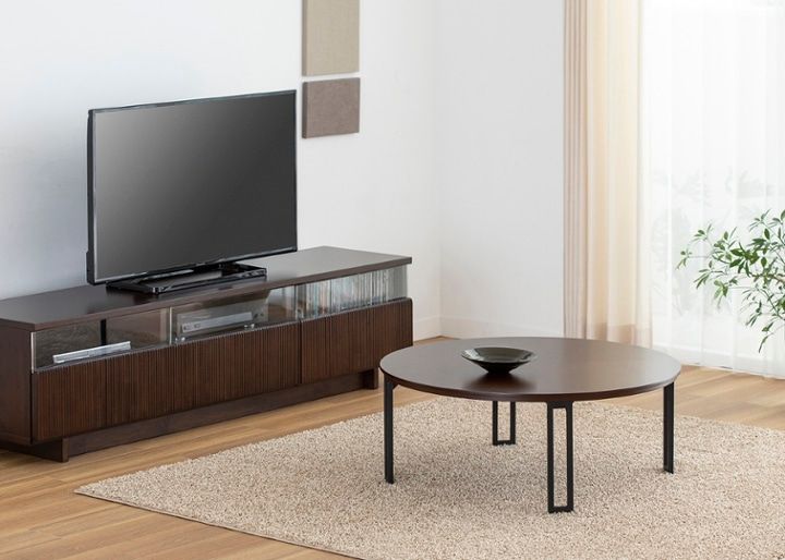 ラウンド・ローテーブル 900～丸い円形ローテーブルを和モダンに