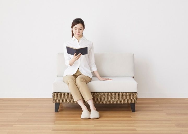 ラン・コンパクトソファ 2P 1100 ベンチ (ヒヤシンス)・2人掛け～狭い