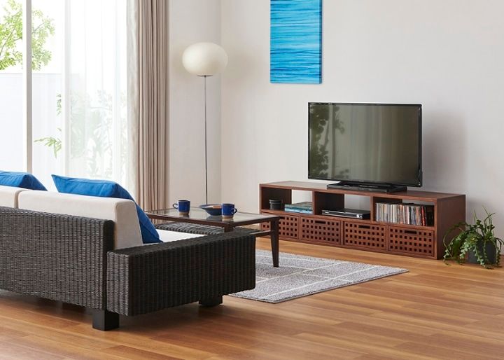 キューブ・テレビボード (GB) ～ローボード～無垢材の素材感とデザイン