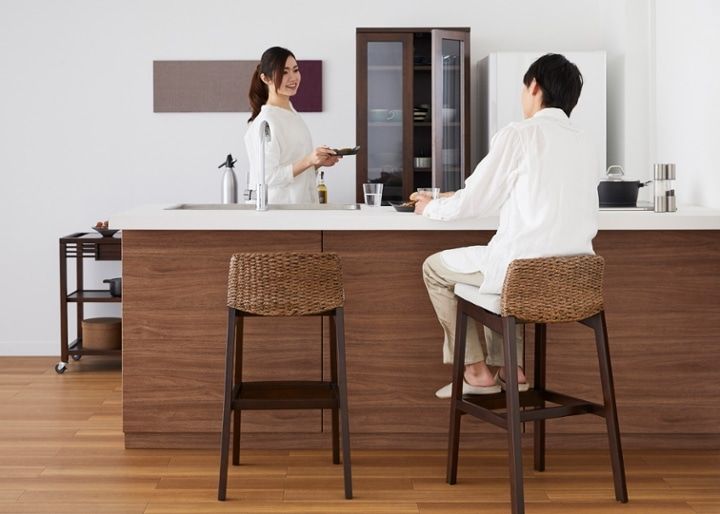 ハブ・カウンターチェア (ヒヤシンス)～そよ風が流れるような抜け感の