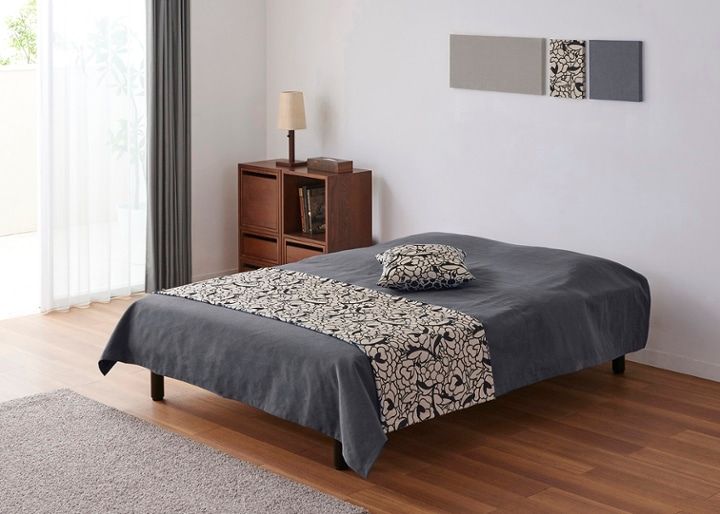 ベッドスプレッド＆スロー セット (クラウドグレー)～～ | a.flat 風が