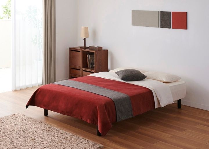 ベッドスプレッド＆スロー セット (サンセットレッド)～～ | a.flat 風