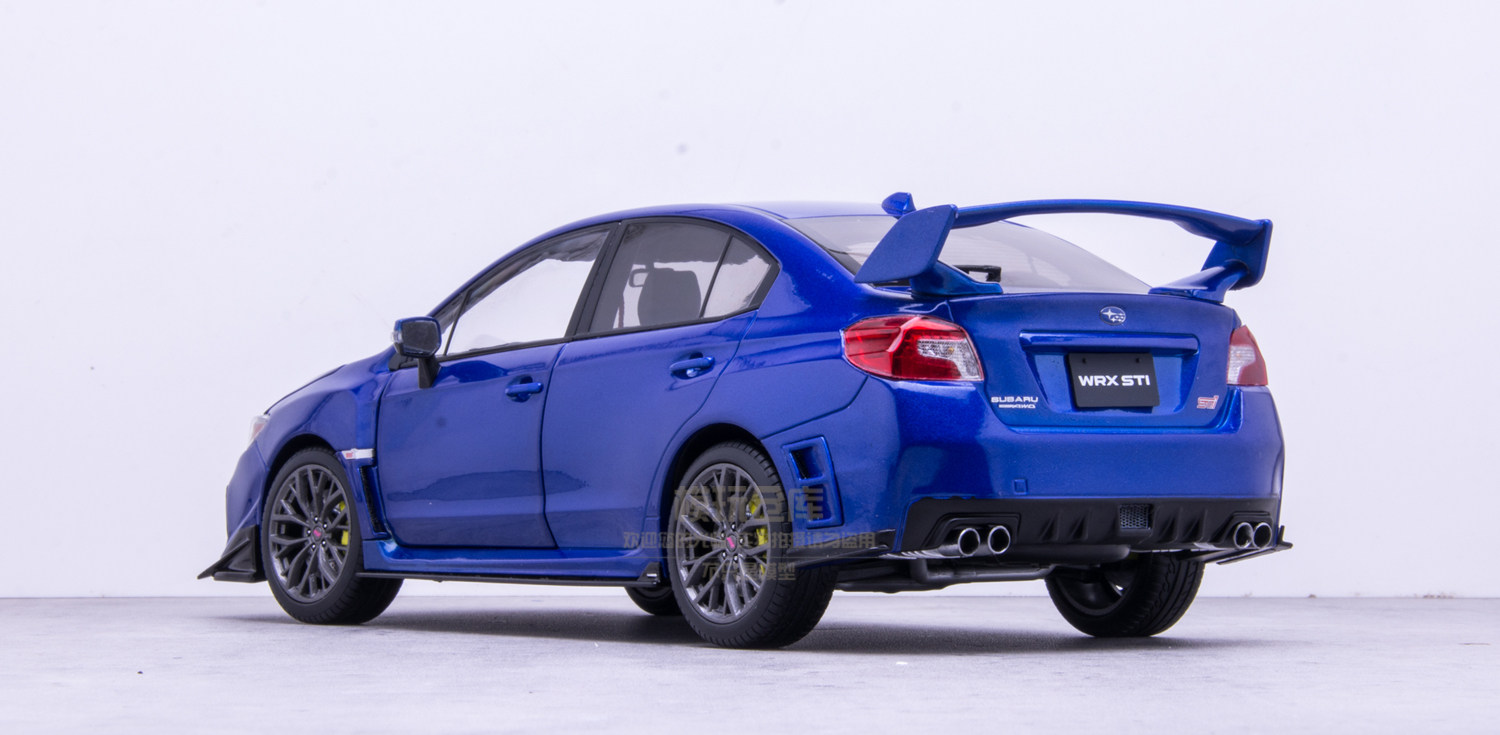 1: 18 Sun Star Subaru Leopard WRX sti 2018 Blue Sports Car Alloy