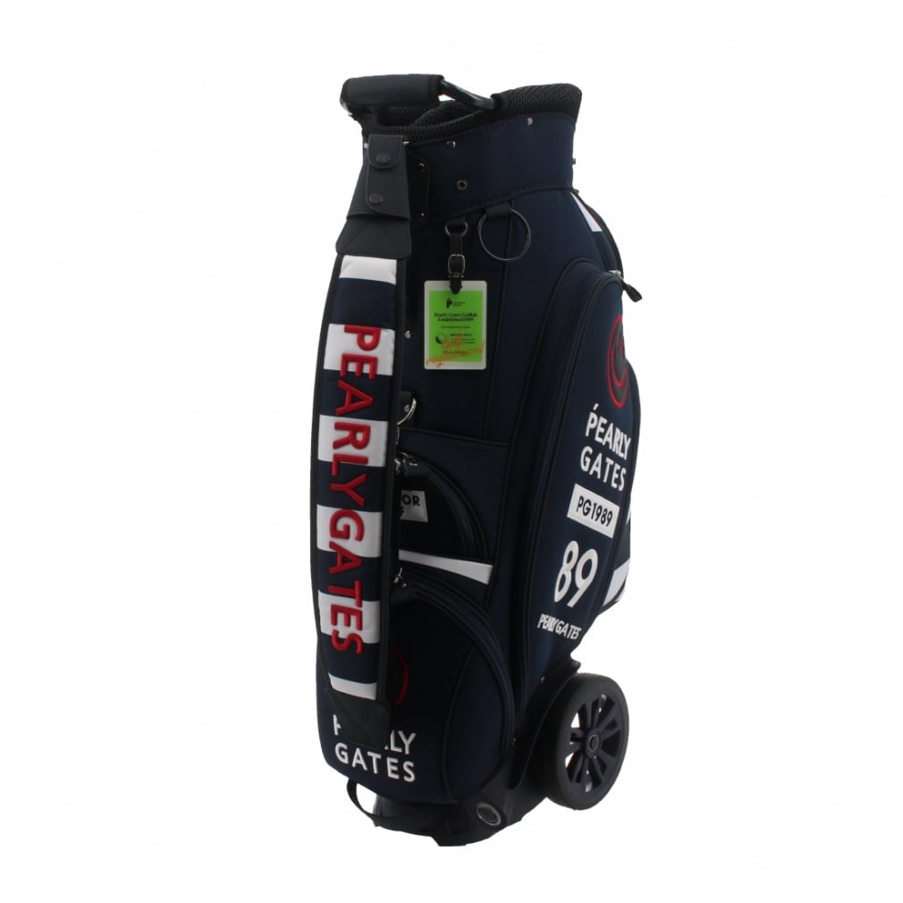 パーリーゲイツ キャスター付きボーダー柄キャディバッグ (0535180501