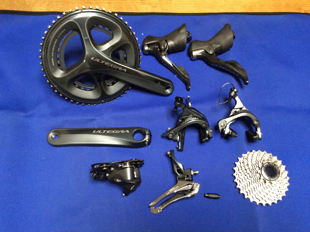 良品 ULTEGRA R8000 6800 コンポL=172.5 52-36T 良品 ULTEGRA R8000