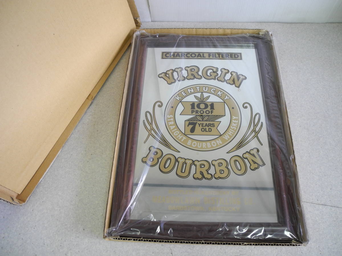 新品】○未使用 非売品 VIRGIN BOURBON バージンバーボン パブミラー