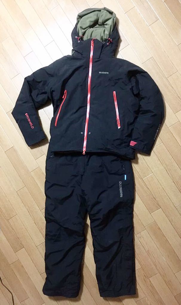 シマノウエア DSアドバンス ウォームスーツ 上下セット サイズXL 黒 RB