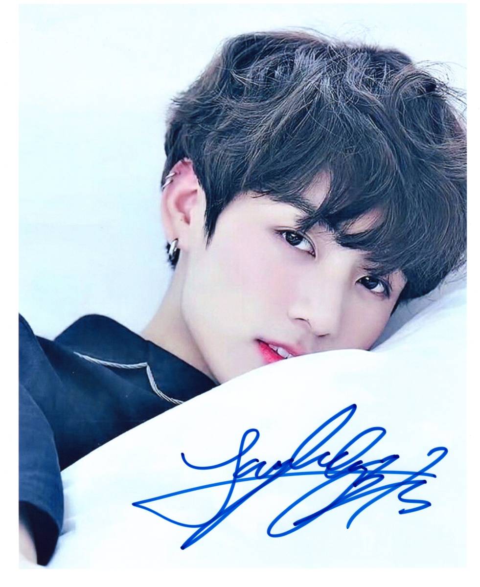 防弾少年団 サイン 直筆 クリアファイル グク 防弾少年団 サイン 直筆