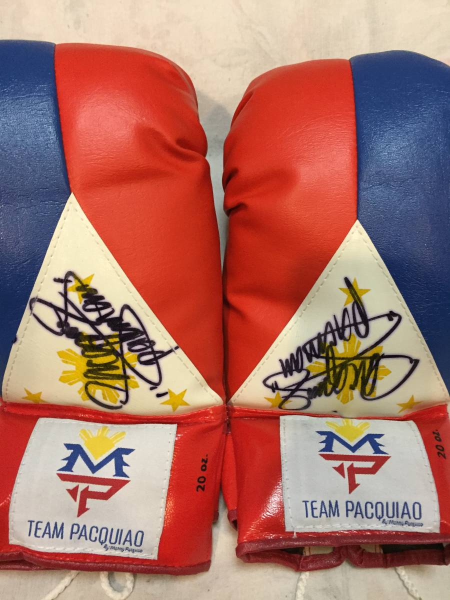 マニー・パッキャオ 直筆サイン入りボクシンググローブ左右セット