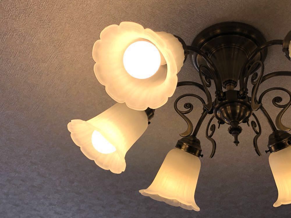 KOIZUMI コイズミ ヴィンテージ 6灯 シャンデリア アンティーク調 洋風