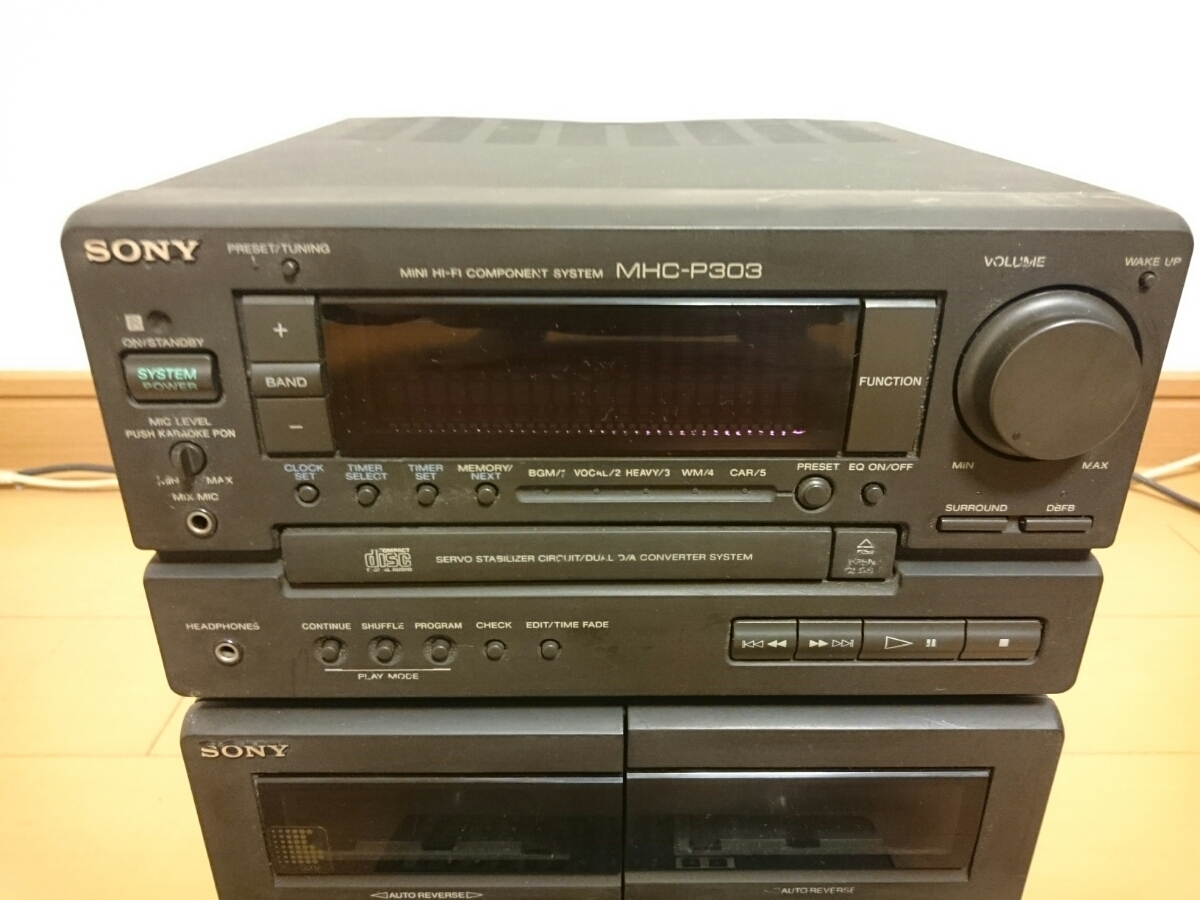 ジャンク品部品取り等に SONY ピクシー MHC-P303 ミニコンポ It's a