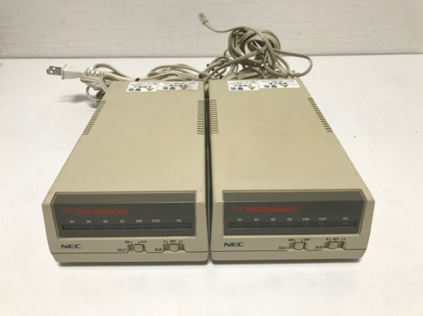中古】動作品NEC DATAX S19.2mini ⅡA 変復調装置 モデム 2台セットの