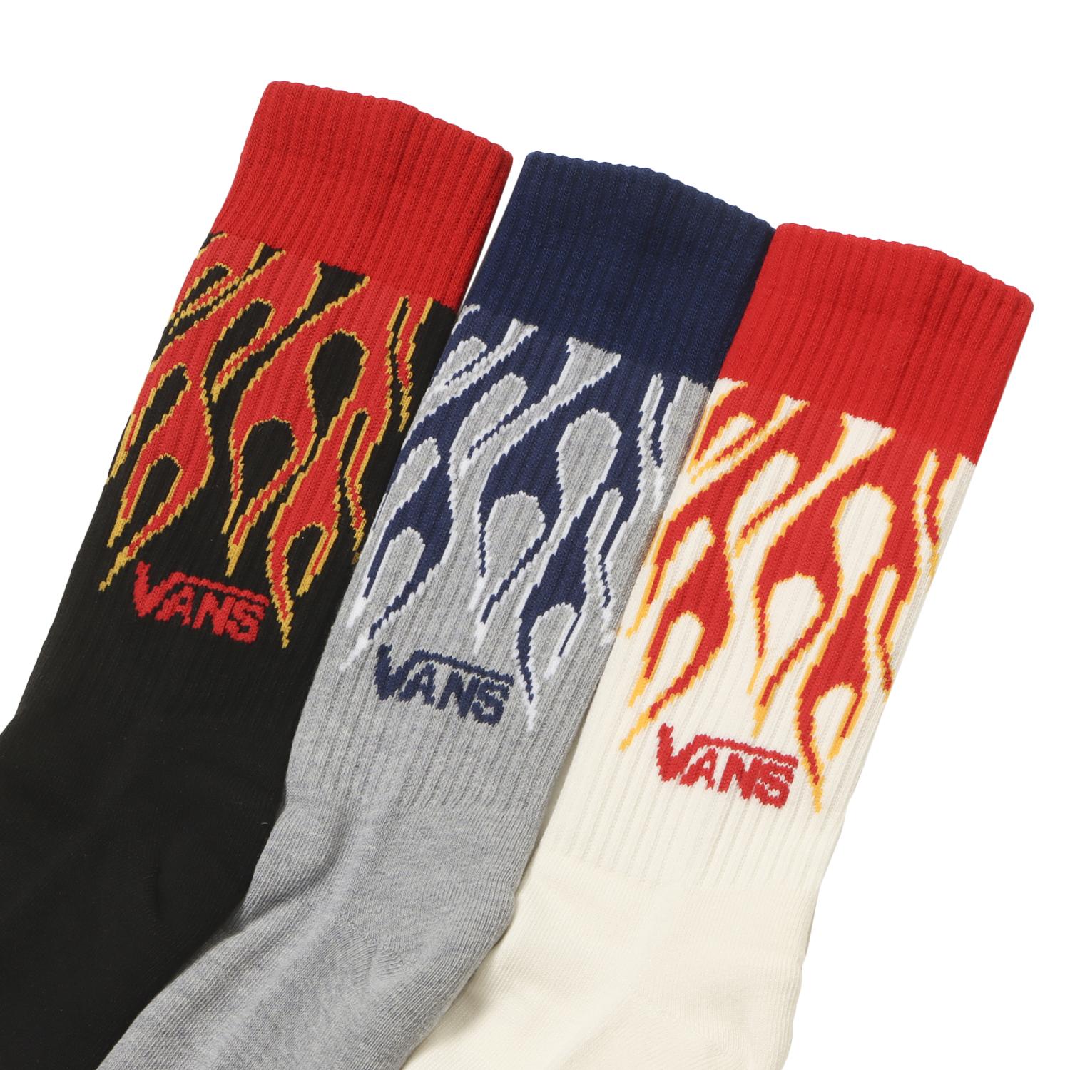 VANS】 ヴァンズ Frame Pile Crew 3P SKS ソックス 125K7210700 AST