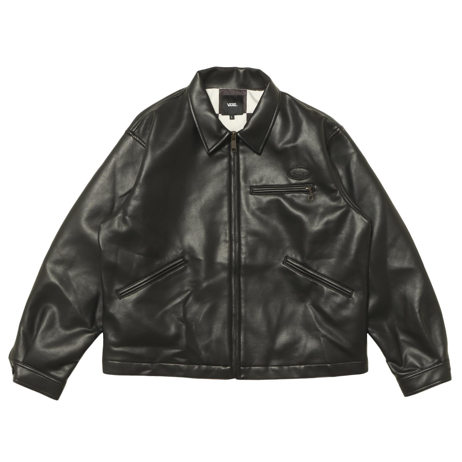 VANS】 ヴァンズ M Fake Leather Jacket ジャケット 125K1084200 BLACK