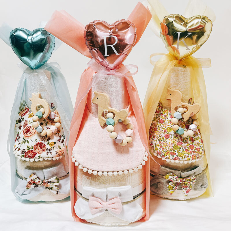 送料無料】おむつケーキ 女の子 ラルフローレン オムツケーキ