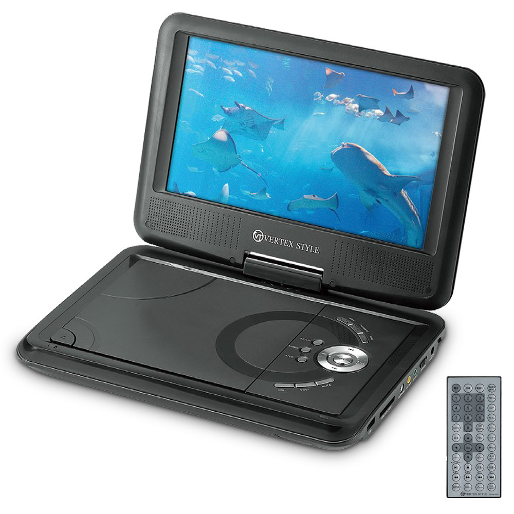 ポータブルDVDプレーヤー 9インチ液晶 PDVD-V092 ブラック 車載用