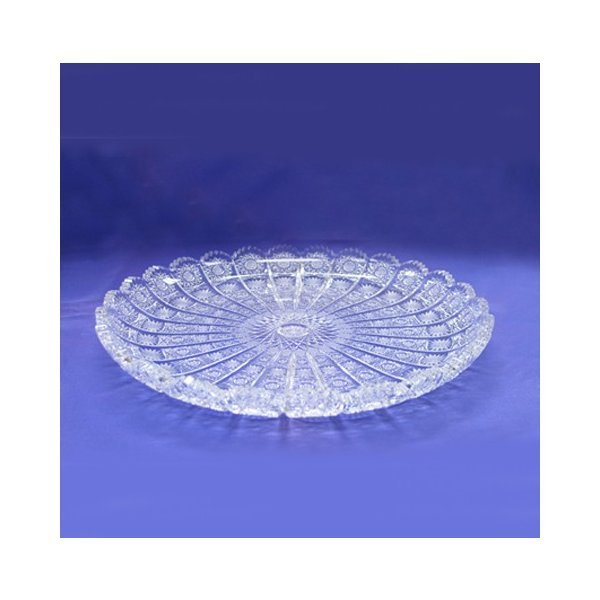 送料無料☆ボヘミアグラス 500PKカット プレート（皿） - 【コリーネ