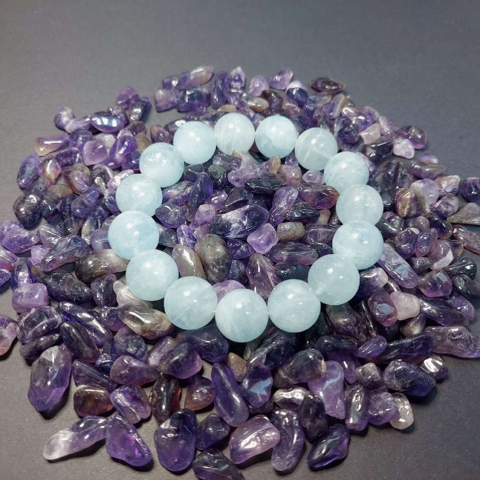 商売繁盛セット］御守桐箱＆浄化さざれアメジスト200g 鬼門封じ