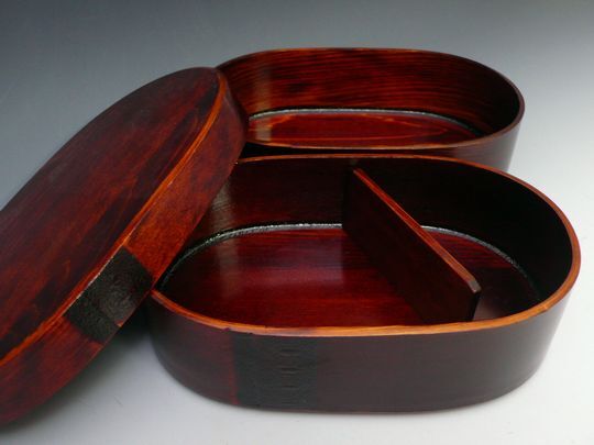 日本製 木曽ひのき 曲げわっぱ 2段（小） 木曽桧 メンパ 小判 二段弁当