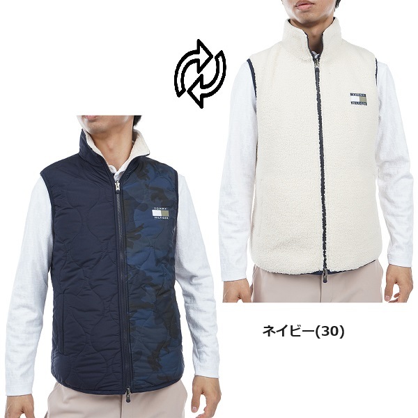 トミーヒルフィガー ゴルフ メンズ リバーシブル パデッドベスト TOMMY