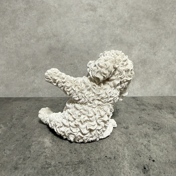 スマホスタンド お座りトイプードル 白 グッズ woobia ウービア 犬