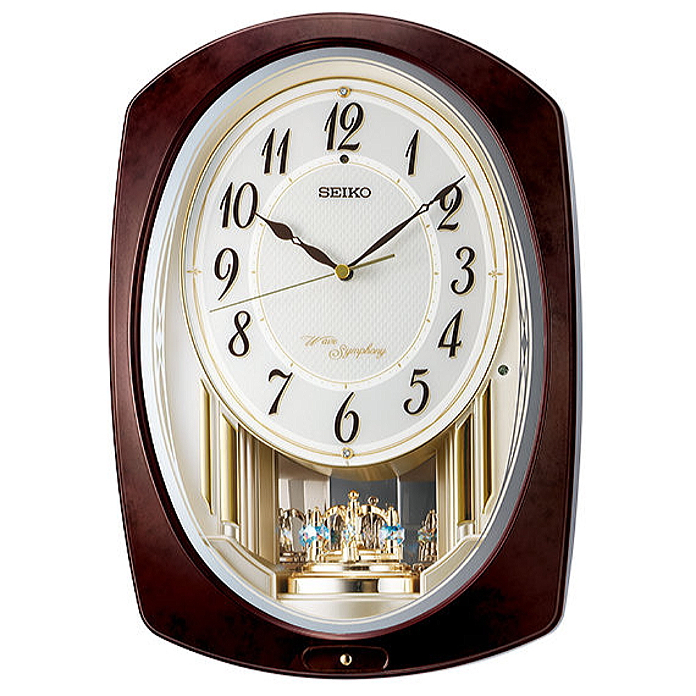 クロック 時計 からくり時計 名入れ 文字入れ からくり時計 メロディ付