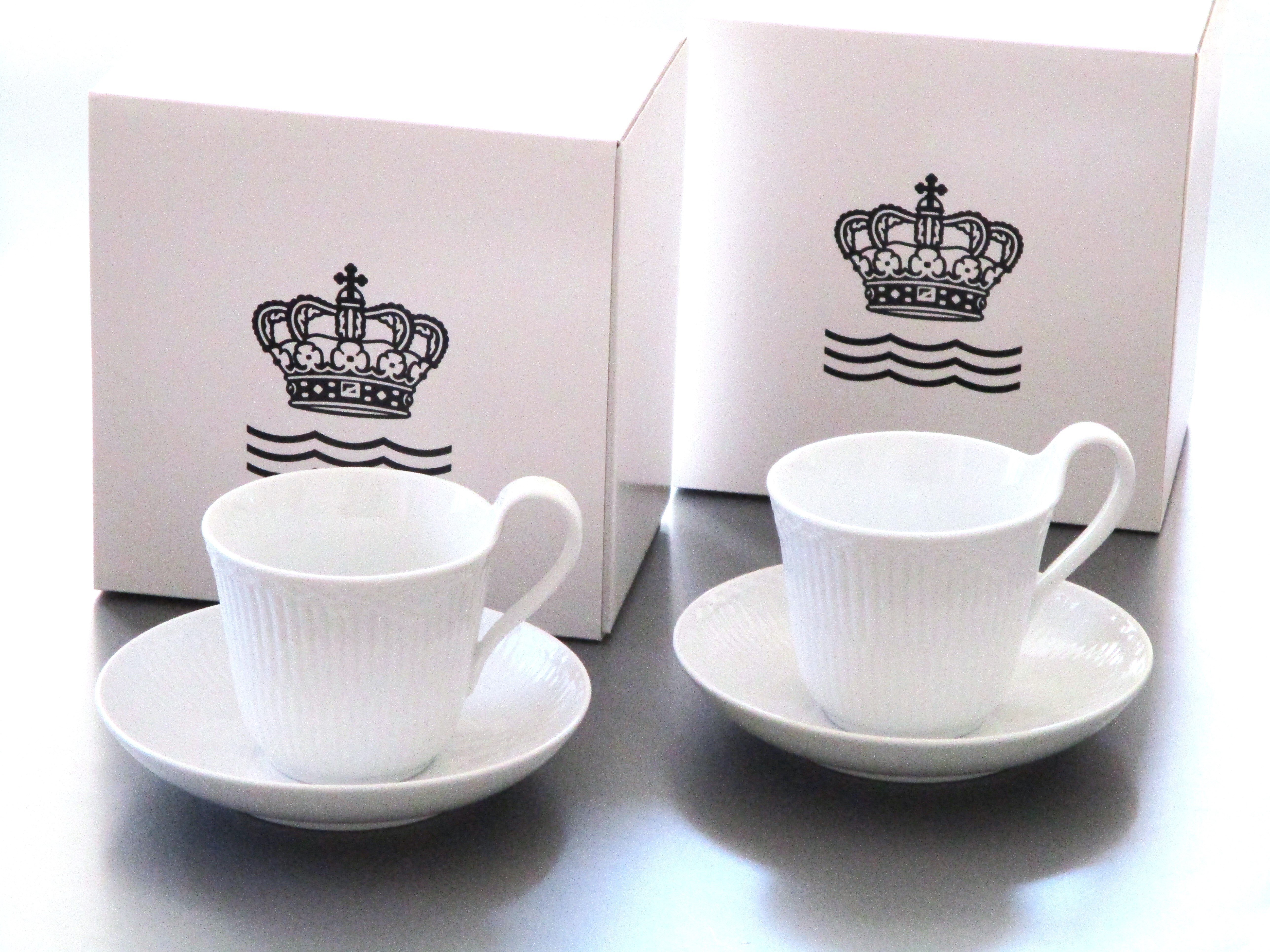 ロイヤルコペンハーゲンROYAL COPENHAGENホワイトハーフレース ハイ