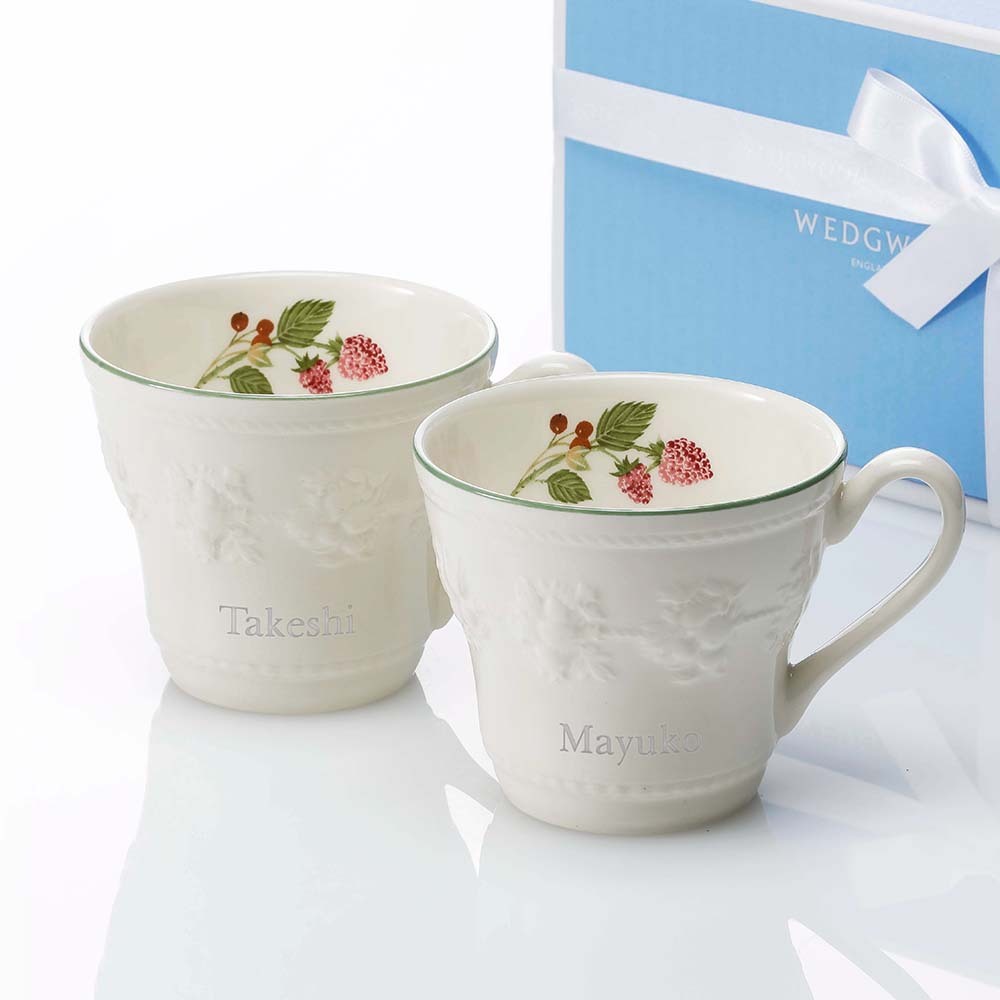 ウェッジウッド WEDGWOOD フェスティビティ ラズベリー マグ ペア 名