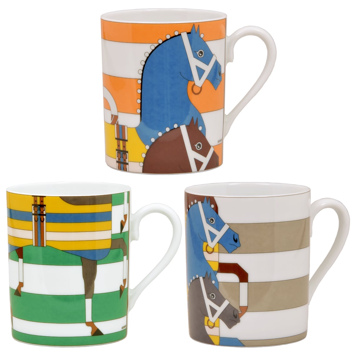 エルメス 食器 マグ セット HERMES 051432P No.1.2.3 3PC 300ml TASSE