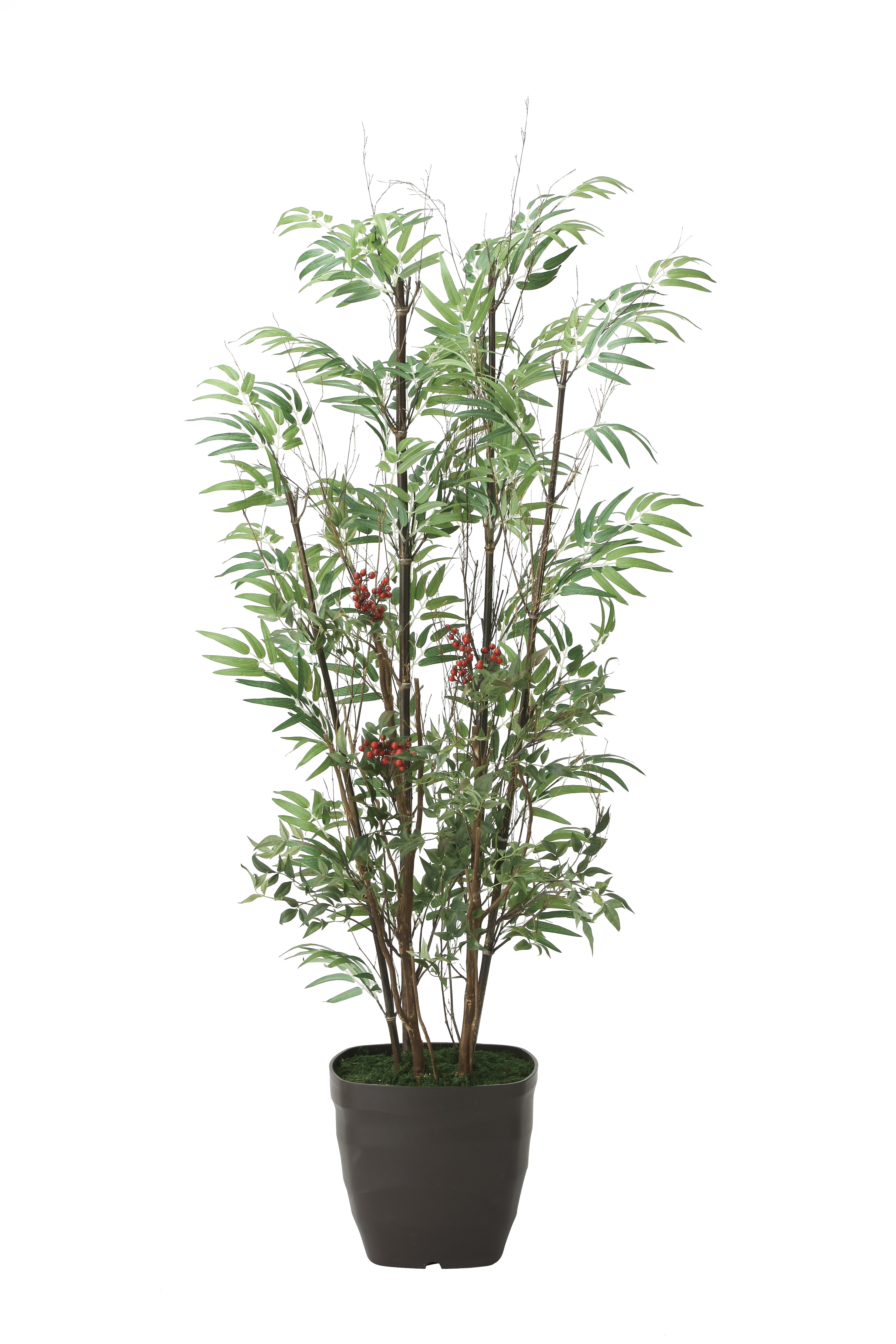 人工観葉植物 フェイクグリーン 【光触媒】 黒竹南天1.6m 送料無料