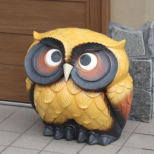 信楽焼 選べる3色 フクロウ 置物 縁起物 ふくろう 15号福多郎 fu-0016