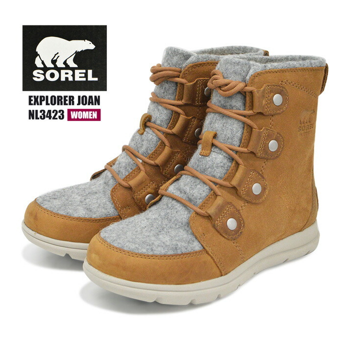 ソレル レディース ブーツ 防水加工 スノトレ SOREL EXPLORER JOAN