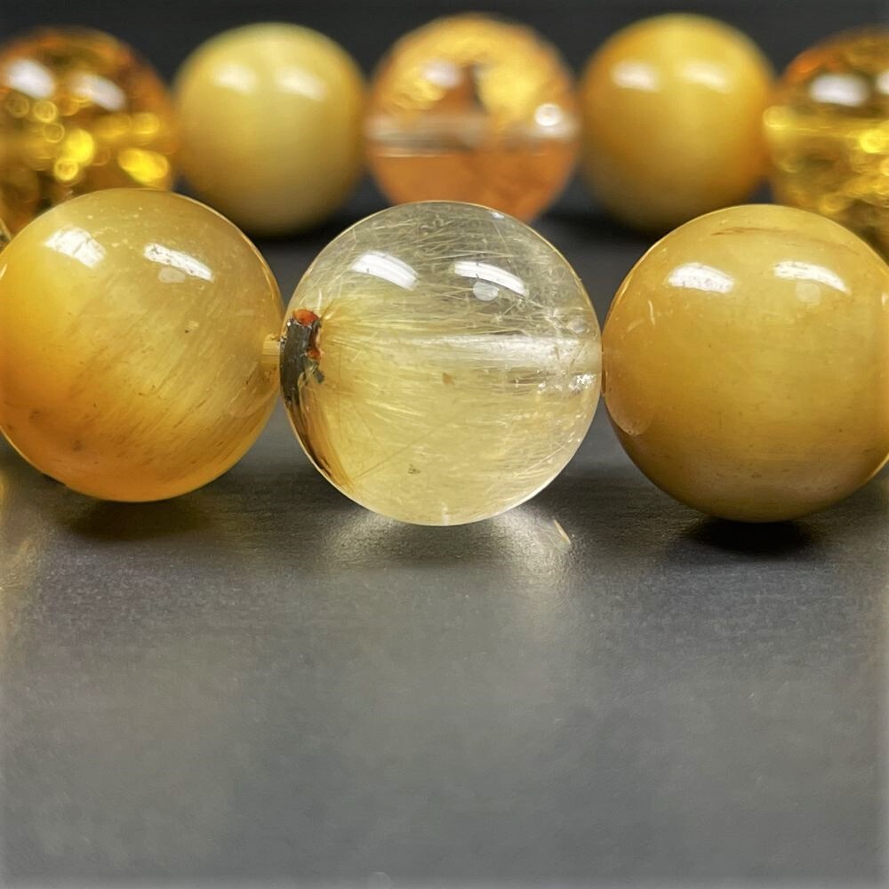 相性抜群の組み合わせ］12mm ブレスレット金彫皇帝龍 本水晶