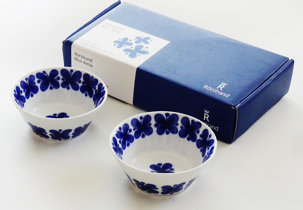 ロールストランドRorstrand モナミ ボウル 300mlペア【御結婚御祝