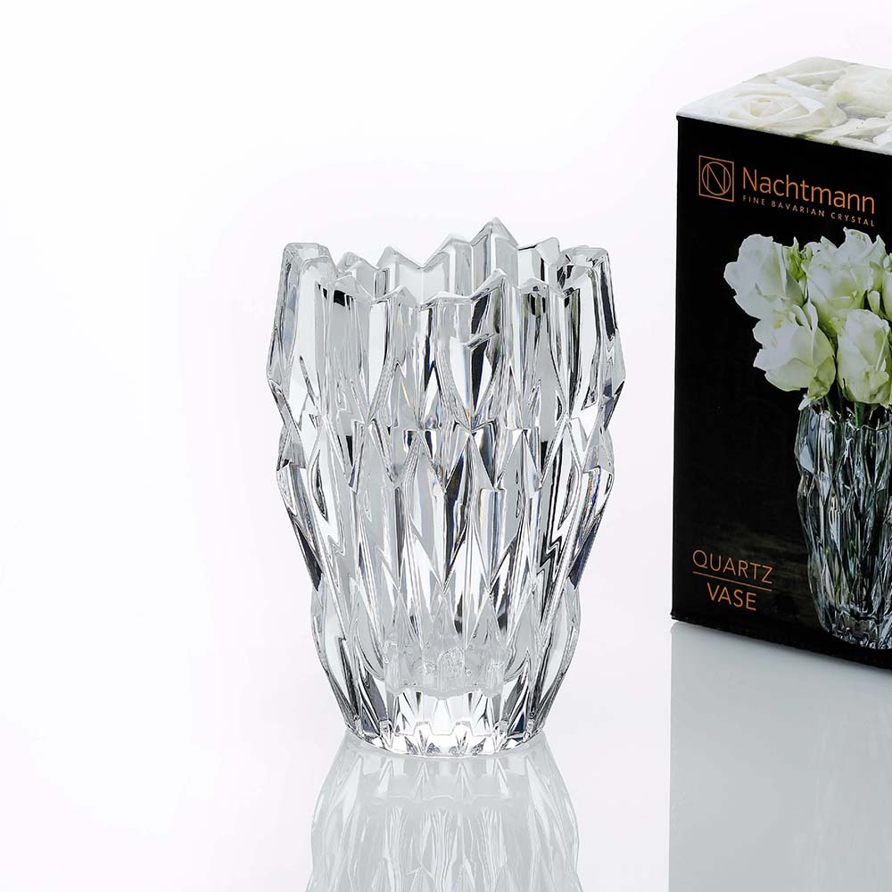 ナハトマン Nachtmann クォーツ オーバルベース 16cm 名入れ彫刻代込み