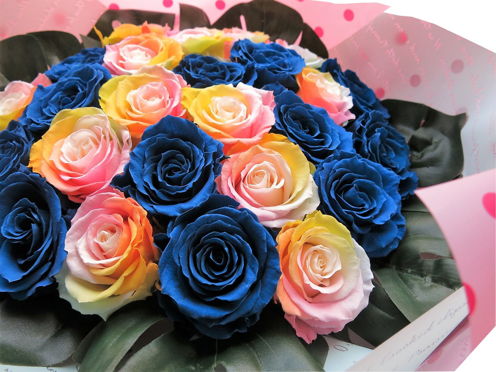 レインボーローズ 青バラ ブルーローズ 枯れない プリザーブドフラワー