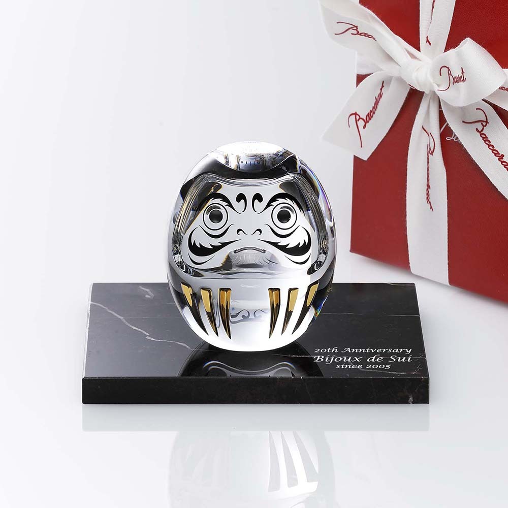 Baccarat バカラ ダルマ・大理石 台座 Sサイズ オリジナルセット 名