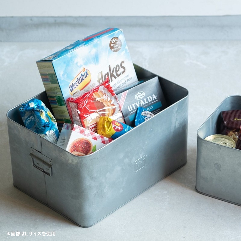ブリキの入れ物 ブリキ 素材 /S・M・Lセット＜ナンバー付き収納BOX