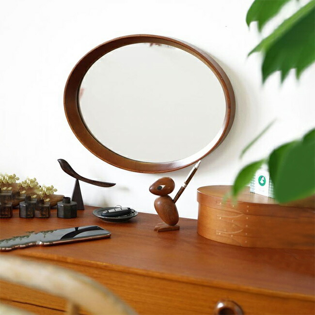 クルベ オーバルミラー[壁掛け 鏡 ミラー 洗面室 洗面台 ドレッサー