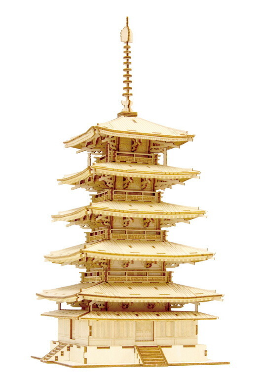 ki-gu-mi 五重塔[建物 歴史 クラフト 大人 木製 木 子供 模型 キット