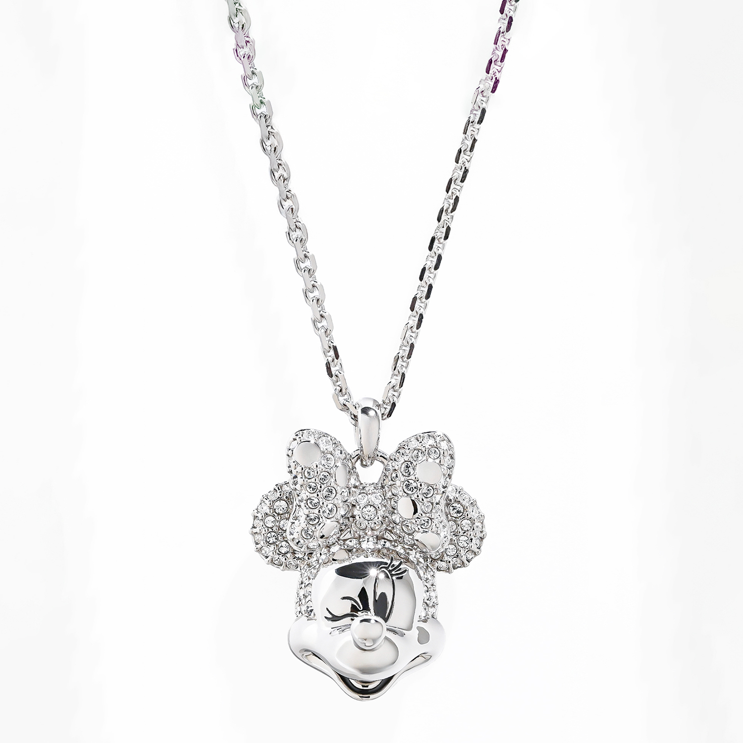 スワロフスキー SWAROVSKI ネックレス ディズニー ミニーマウス クリア