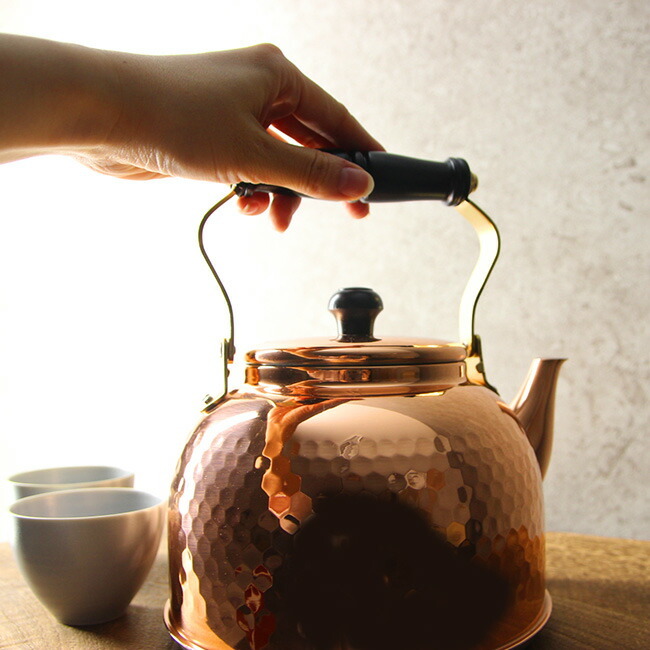 新光堂 純銅 IH対応 鎚目 ケトル 2.3L IH-3517[やかん ケトル 2.3