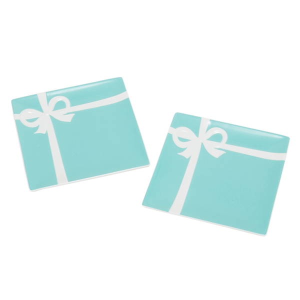 名入れ】ティファニー TIFFANY＆Co ブルー ボウ デザート プレート