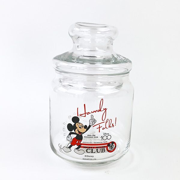 ディズニー100周年 ガラスキャニスター (スタンド) 小物入れ キッチン