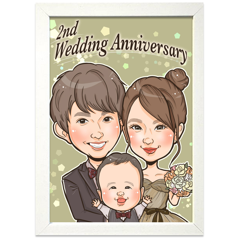 額縁無料】ウェルカムボード 似顔絵 結婚式 結婚記念日 色紙 ギフト