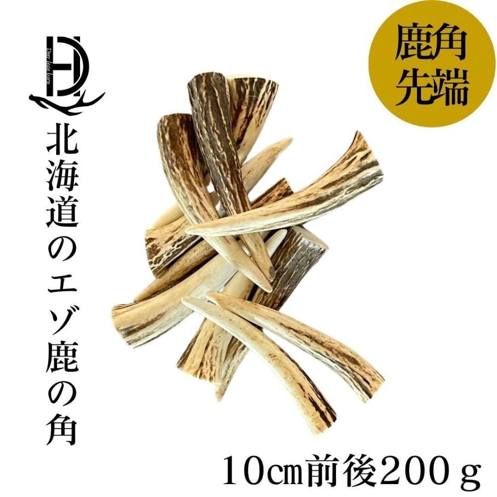 無添加品】鹿の角 枝先10cm前後を200gセット☆ アクセサリー用 パーツ