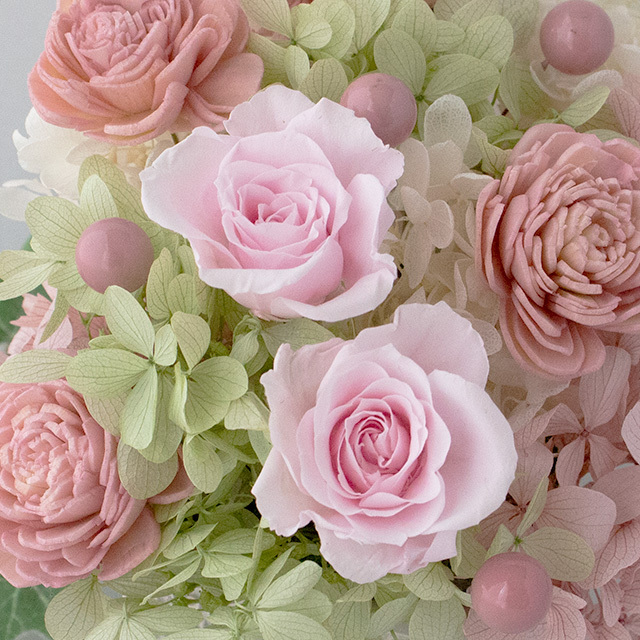 送料無料】母の日 プリザーブドフラワー 【ケース入り】 ピンク ミニ